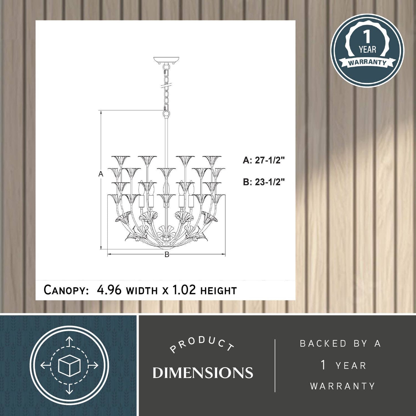 Gold Chic Pendant Light, Kitchen Island, 23.5 in