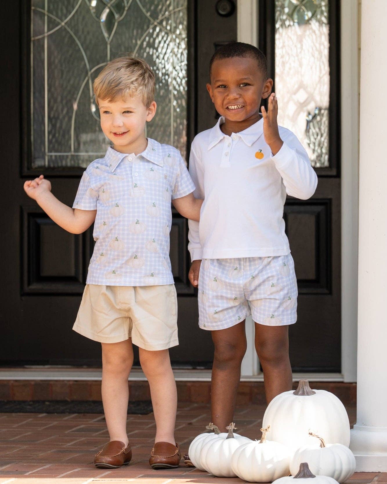 Pumpkin Patch Plaid Polo