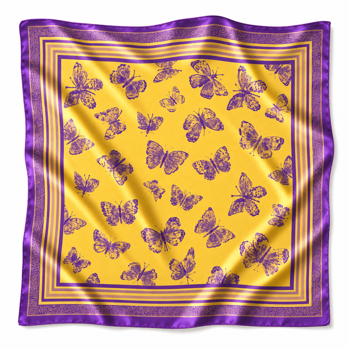32" Purple & Gold Gameday Bandana Scarf (4 PRINTS)