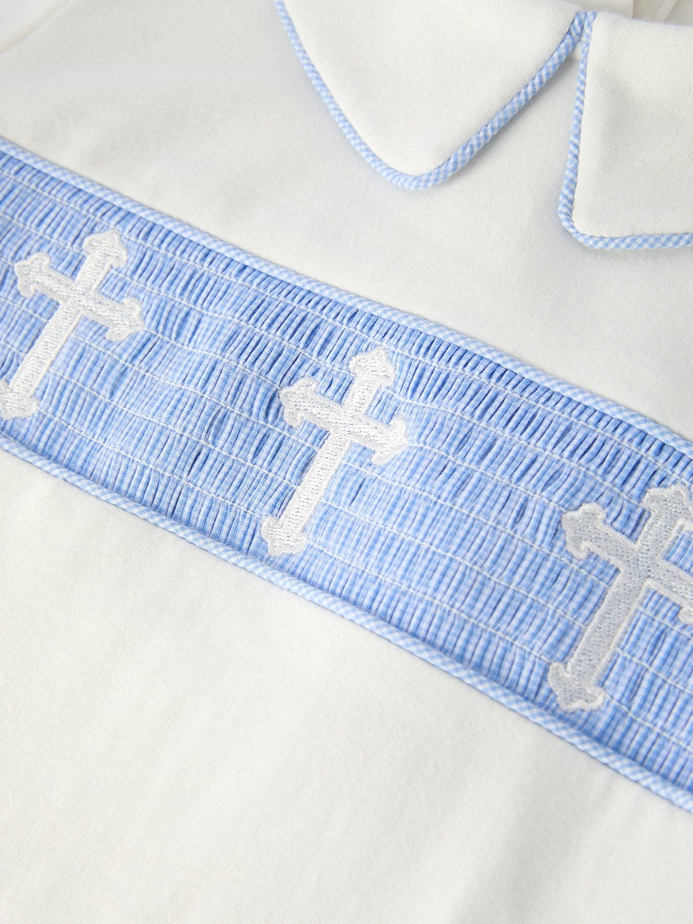 Blue Smocked Toddler Boys'Set