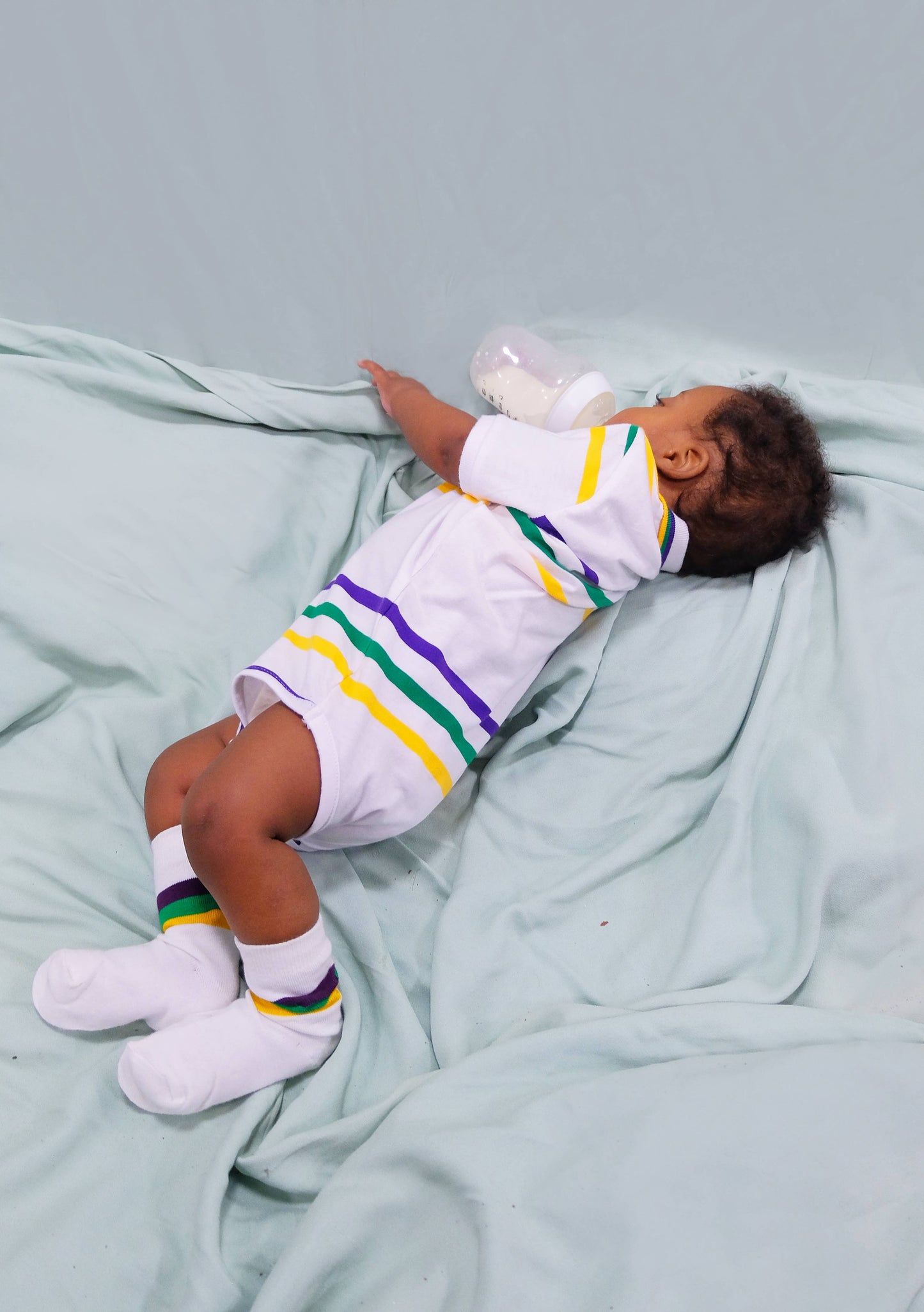 White Infinity Infant Onesie Short Sleeve