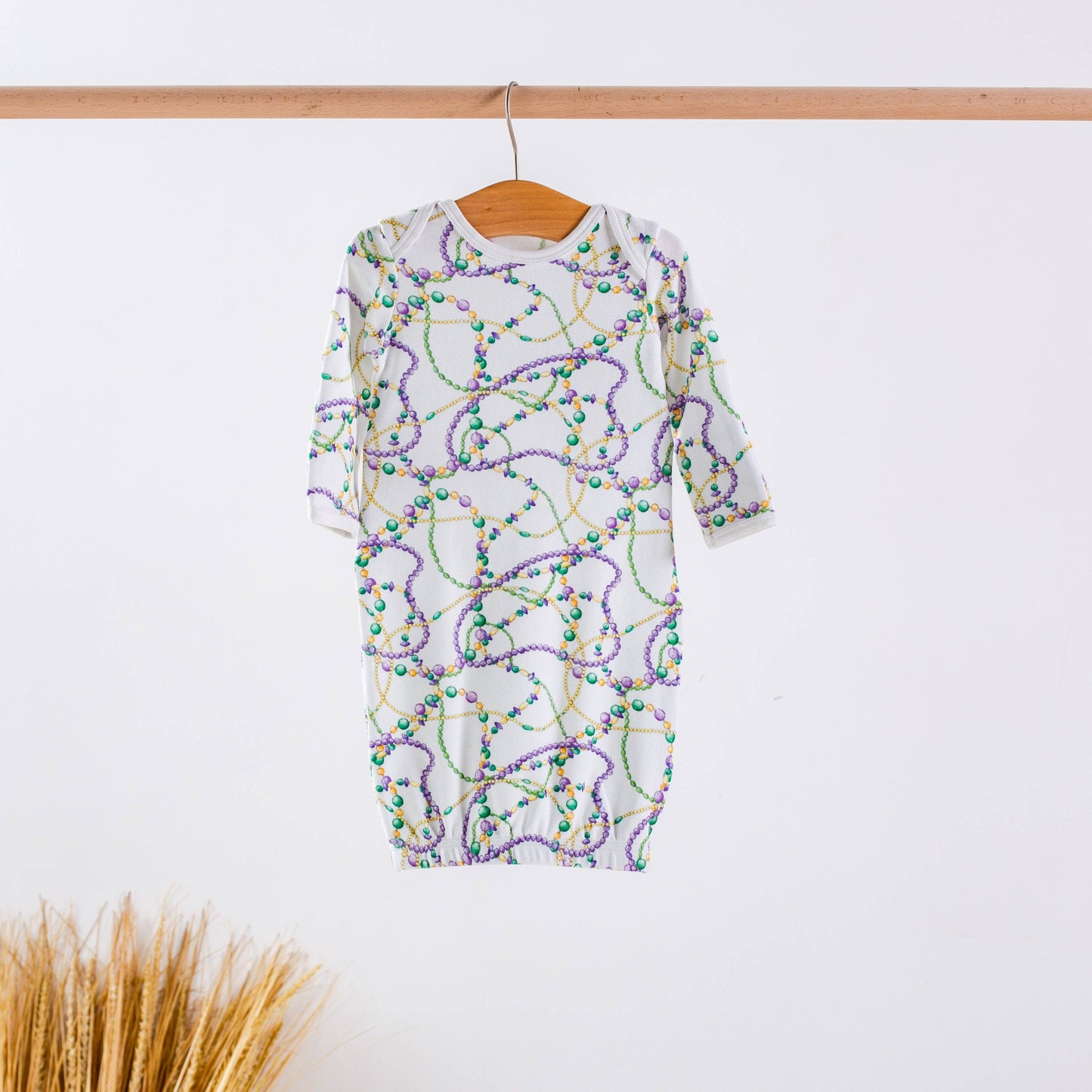 Just Here for the Beads Organic Cotton Mardi Gras Pajama Set