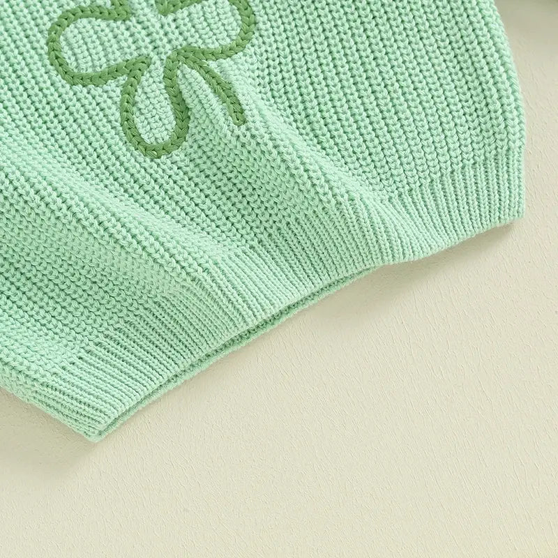 Four-Leaf Clover Knit Sweater
