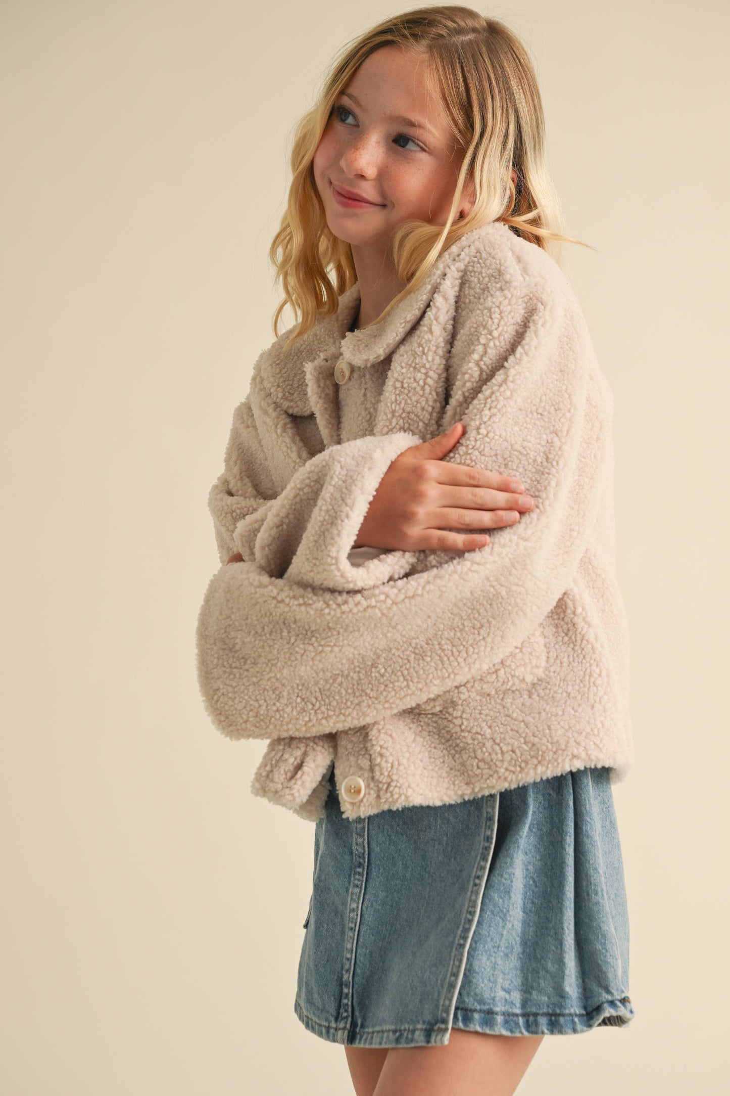 TWEEN KIDS GIRLS PETER PAN COLLAR JACKET (7-14)