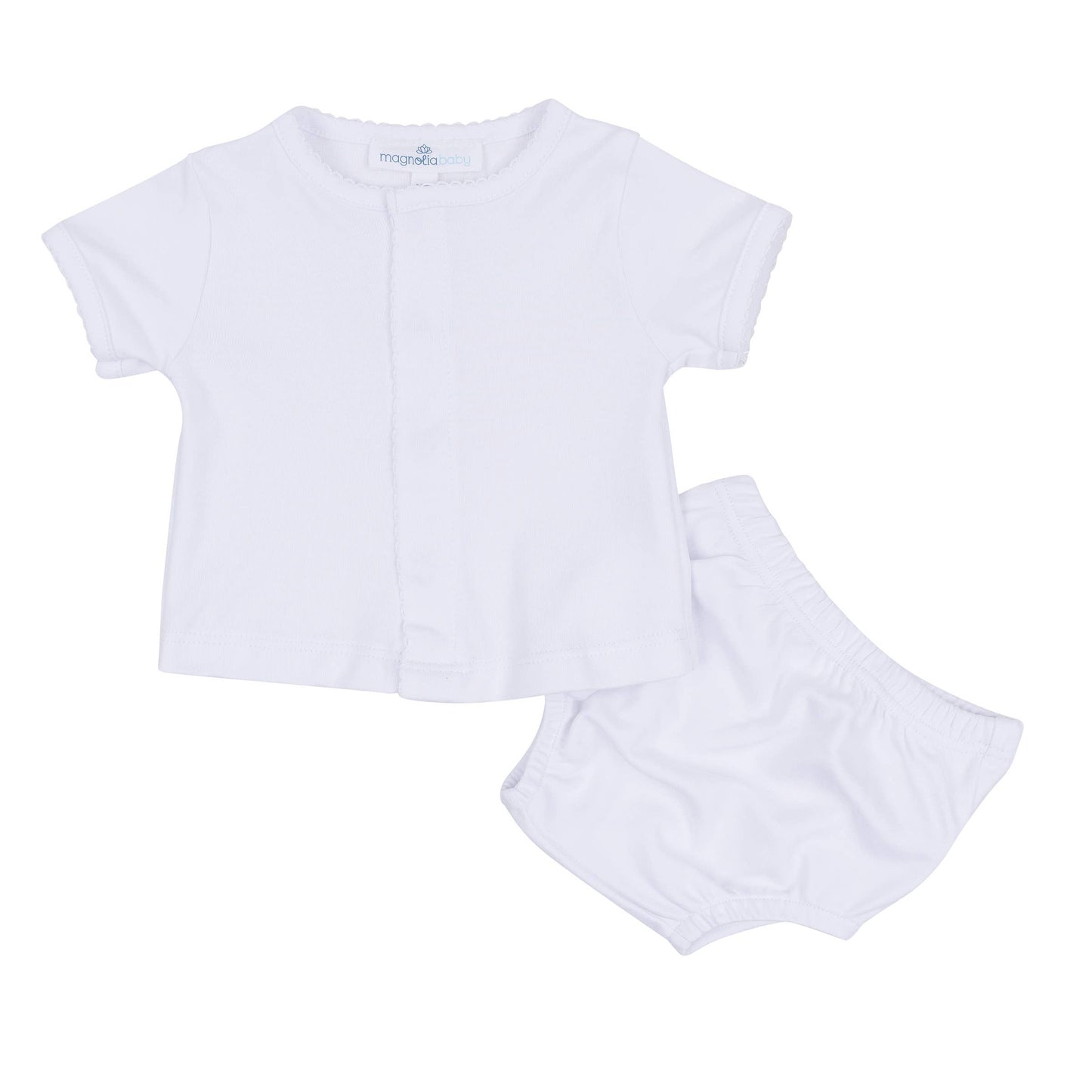 Solid Essentials Diaper Cover Set White