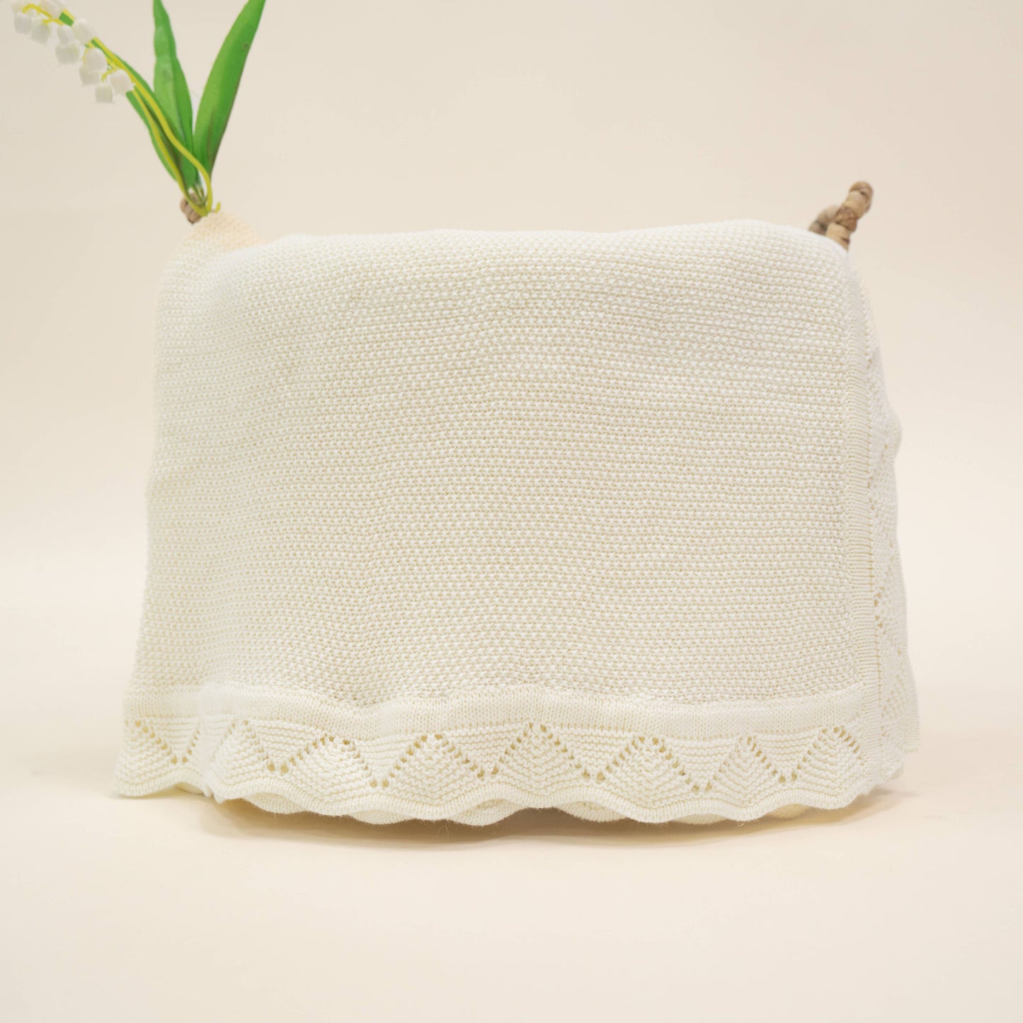 Heirloom Lacing Baby Blanket - 100% Cotton